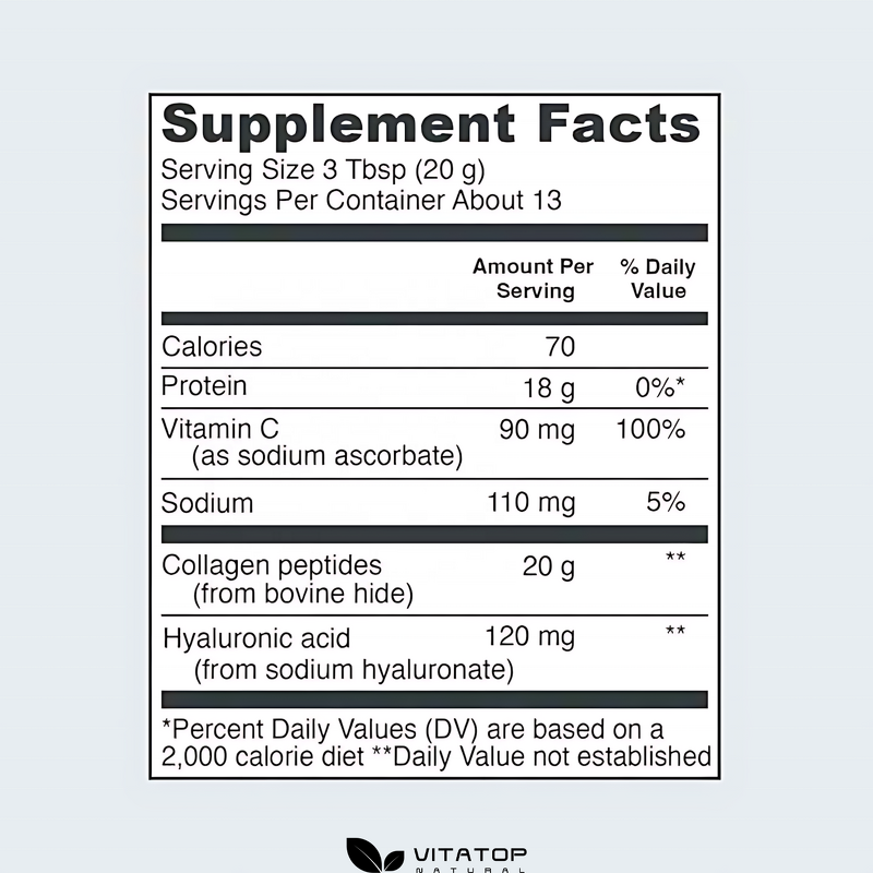 Collagen Powder Supplement Manufacturer - OEM Hydrolyzed Peptides with Hyaluronic Acid & Vitamin C