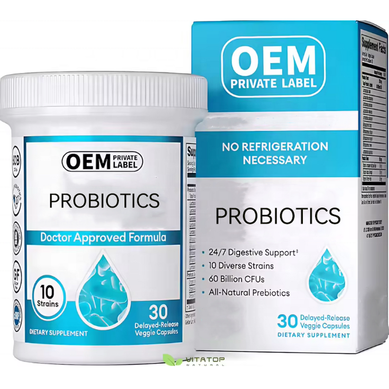 Probiotics Capsules Manufacturer - OEM 50 Billion CFU Organic Supplement for Gut Health
