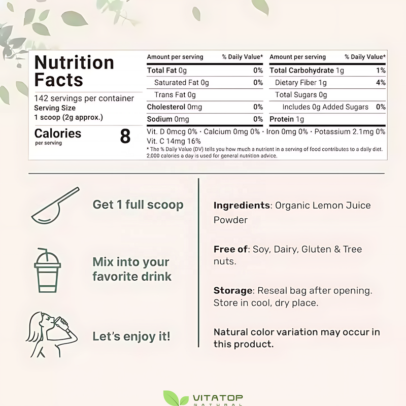 Lemon Fruit Powder Manufacturer - OEM Natural Organic Pure Spray Dried