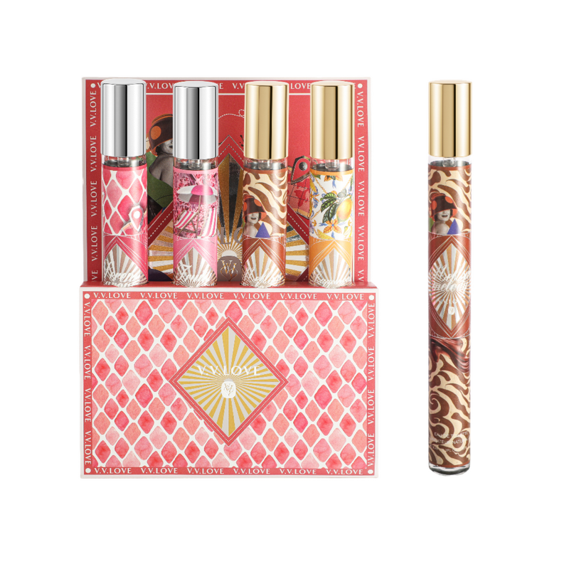 Perfume Gift Set Manufacturer - 35ML*4PCS V.V.LOVE Mini Spray Ladies with Long Floral Flavor