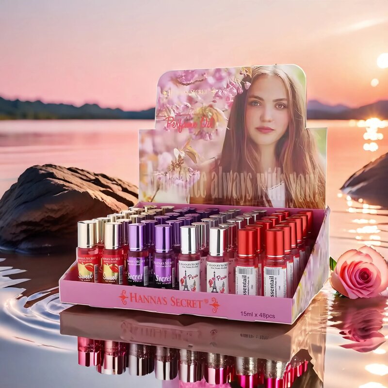 Perfume Oil Manufacturer - 15ml JYM534C Hanna's Scent Roll-on Classic Flower Fragrance Glass Bottle