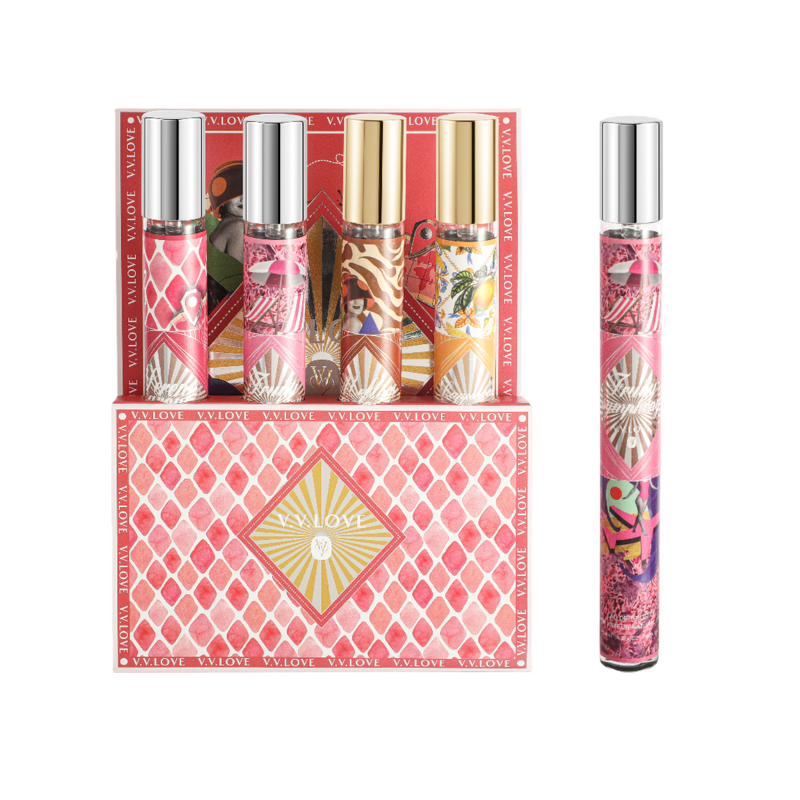 Perfume Gift Set Manufacturer - 35ML*4PCS V.V.LOVE Mini Spray Ladies with Long Floral Flavor