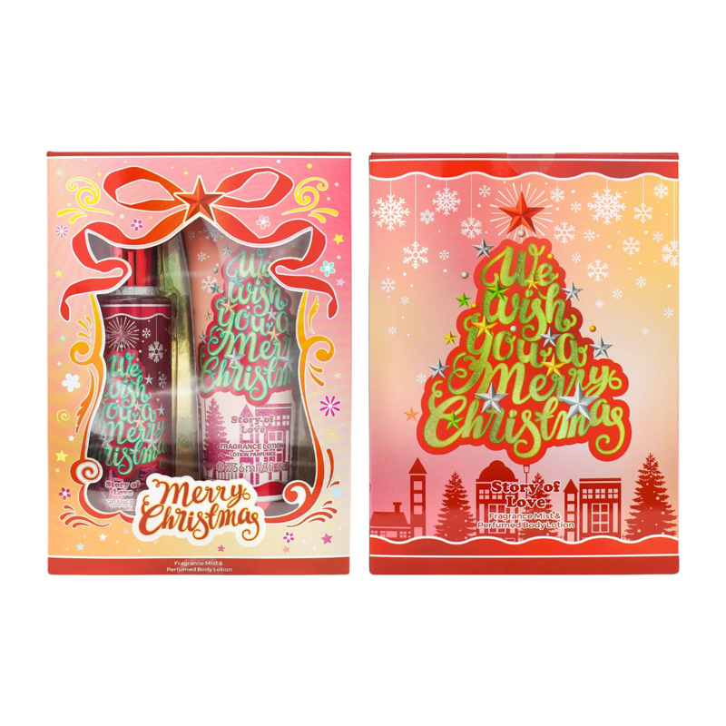 Gift Set Manufacturer - 2025 Christmas Fragrance Spray & Body Lotion Set with Holiday Packaging