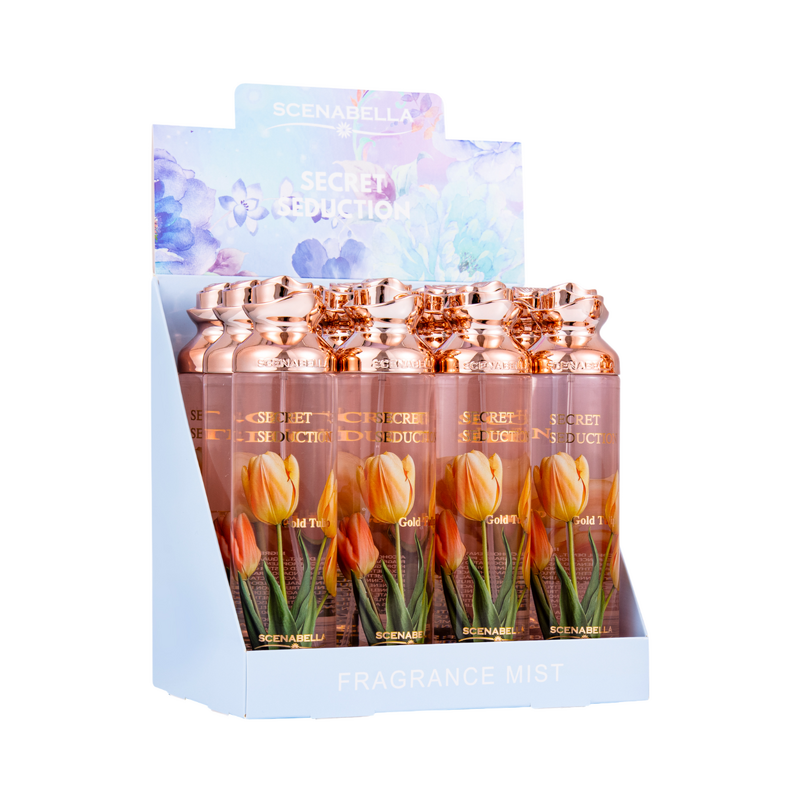 Body Mist Manufacturer - New Arrival SCENABELLA 236ML Women's Romantic Tulip Scent with Flower-Shaped Cap
