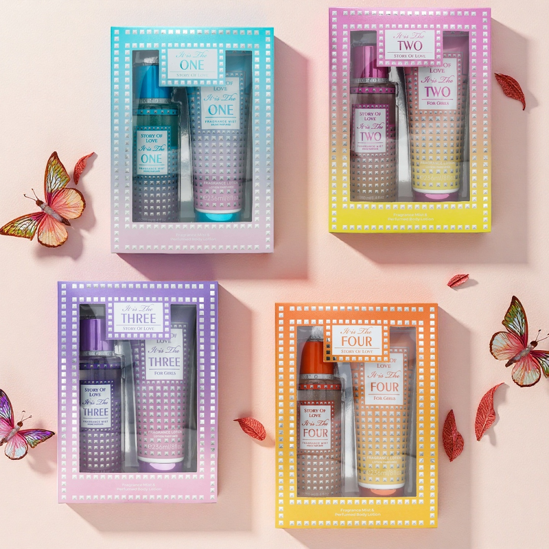 Body Care Set Manufacturer - Luxury Women's Self-Care Floral Scent Body Fragrance Mist & Lotion Set