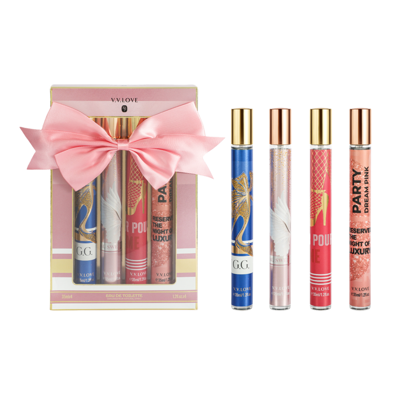 Perfume Set Manufacturer - 35ml*4PCS V.V.LOVE Portable Travel Sized Mixed Assorted Scents for Gifting