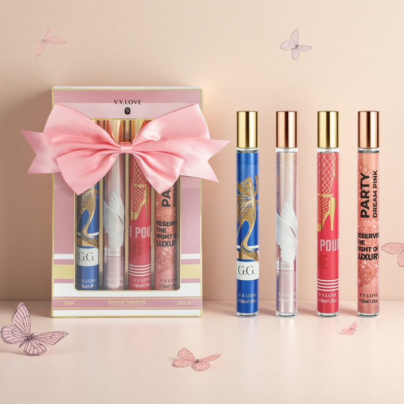 Perfume Set Manufacturer - 35ml*4PCS V.V.LOVE Portable Travel Sized Mixed Assorted Scents for Gifting