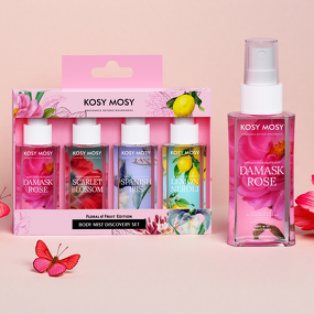 Body Mist Set Manufacturer - KOSY MOSY New Arrival 4 Pieces 50ML Spray Mixed Floral & Fruit Scents