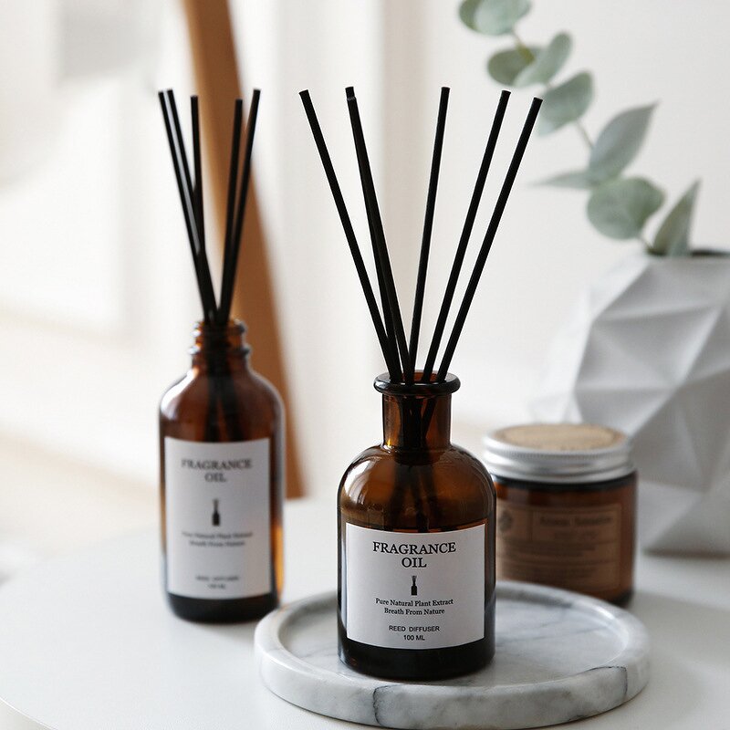 Reed Diffuser Set - Natural Essential Oil for Hotel Bathroom Indoor