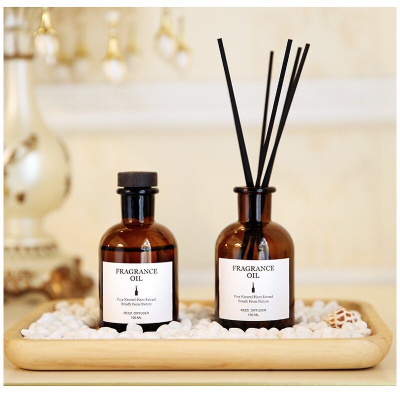 Reed Diffuser Set - Natural Essential Oil for Hotel Bathroom Indoor