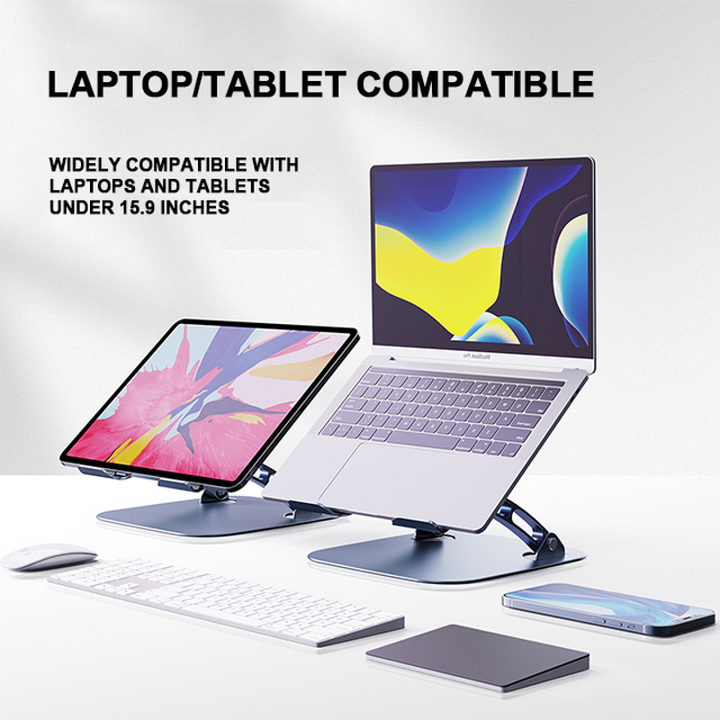 Laptop Stand - AilesTecca Aluminium Foldable with Cooling Fan Portable Desk