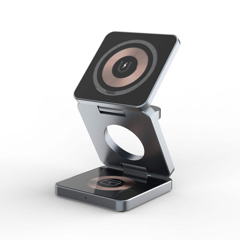 Wireless Charger - AilesTecca 3 in 1 Magnetic ABS Cargador Inalambrico
