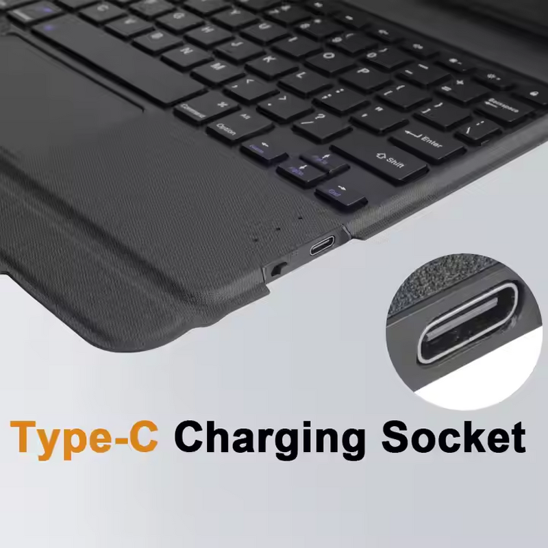 Tablet Case - AilesTecca 9-11 Inch Universal with Keyboard PU Leather Business