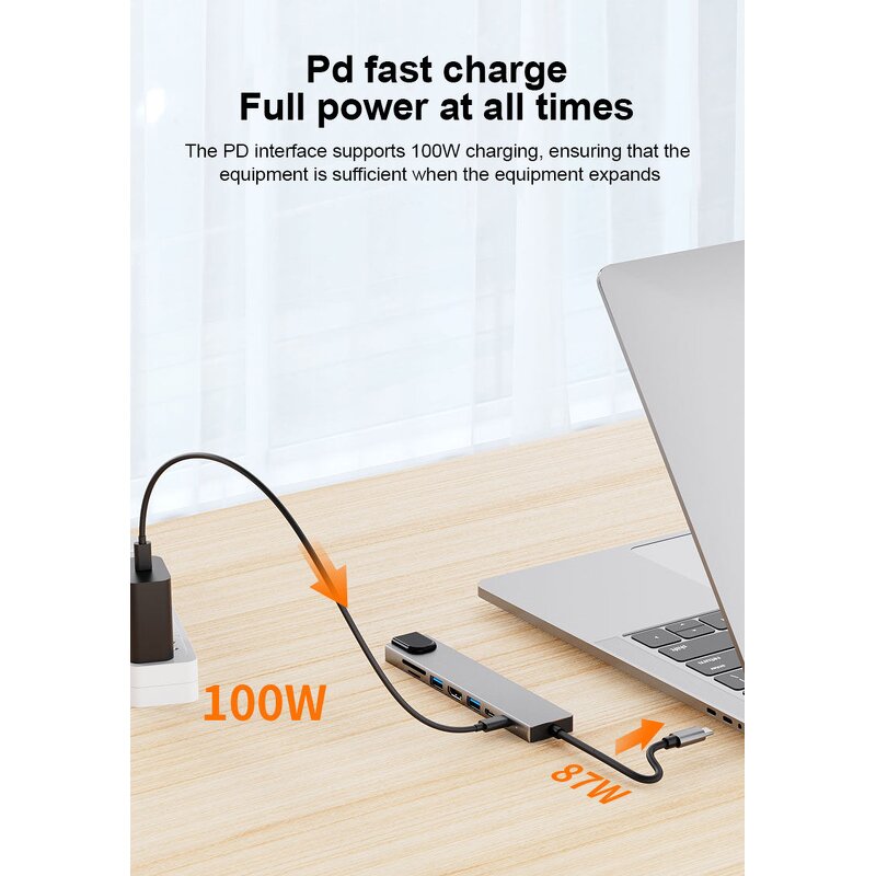 USB C Hub - AilesTecca 8-in-1 4K SD USB 3.0 Multiport Docking Station