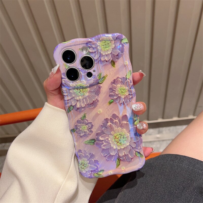 Phone Case Manufacturer - AilesTecca Floral Wave TPU for iPhone 17 16 15 14 Pro Max