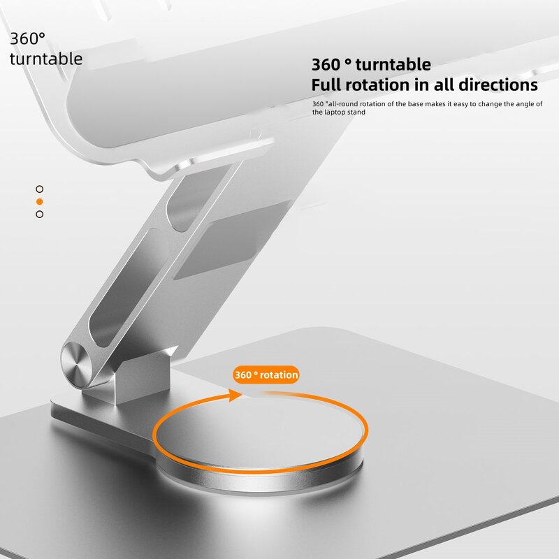 Laptop Stand - AilesTecca Metal Ergonomic Adjustable Foldable Invisible for Macbook