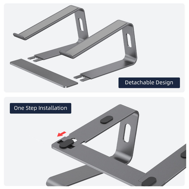 Laptop Stand - AilesTecca Aluminum Detachable Bracket Riser Foldable Desktop