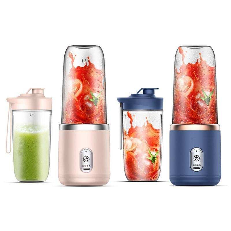 Portable Blender - AilesTecca 6 Blades USB Charging Fruit Juicer Two Cups