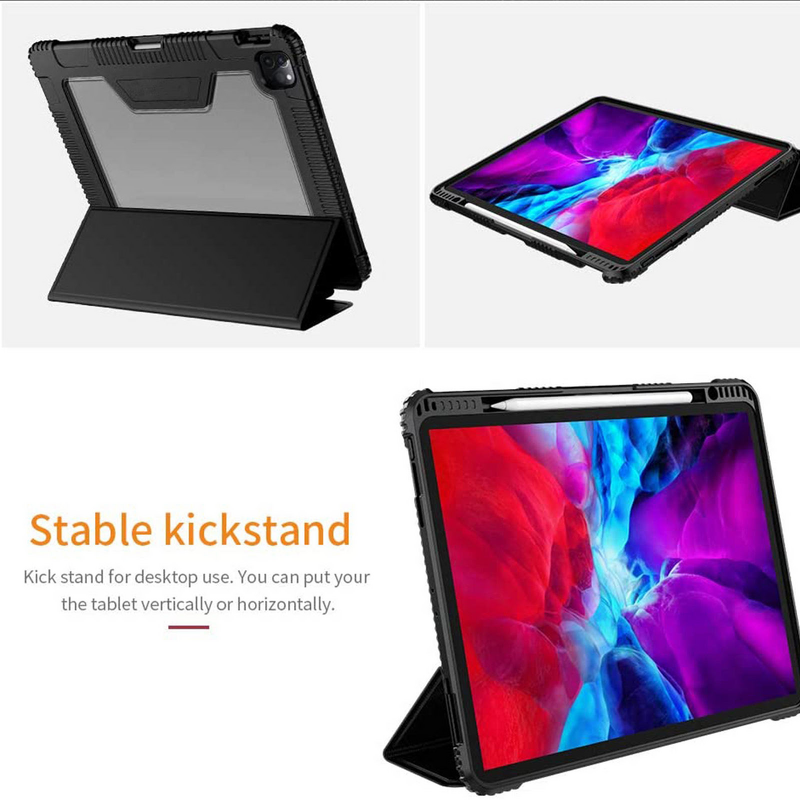 Tablet Case - AilesTecca Kickstand for iPad 11th 10th 10.9" Transparent Bumper