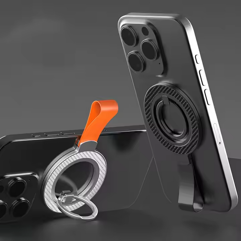Phone Holder - AilesTecca 360 Rotatable Carbon Fiber Magnetic Kickstand