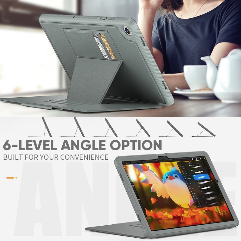 E-Reader Case - AilesTecca PU Leather for iPad 10th Gen 10.9" Auto Sleep Wake