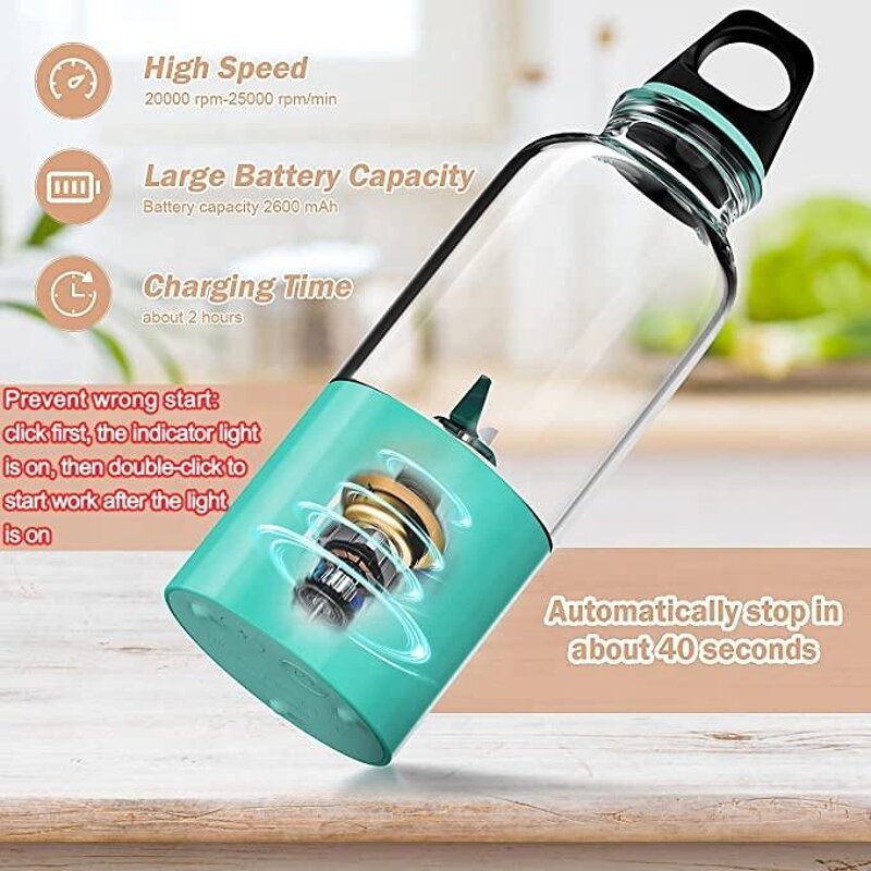 Portable Blender - AilesTecca 6 Blade Ice Smoothie USB Rechargeable Factory Price