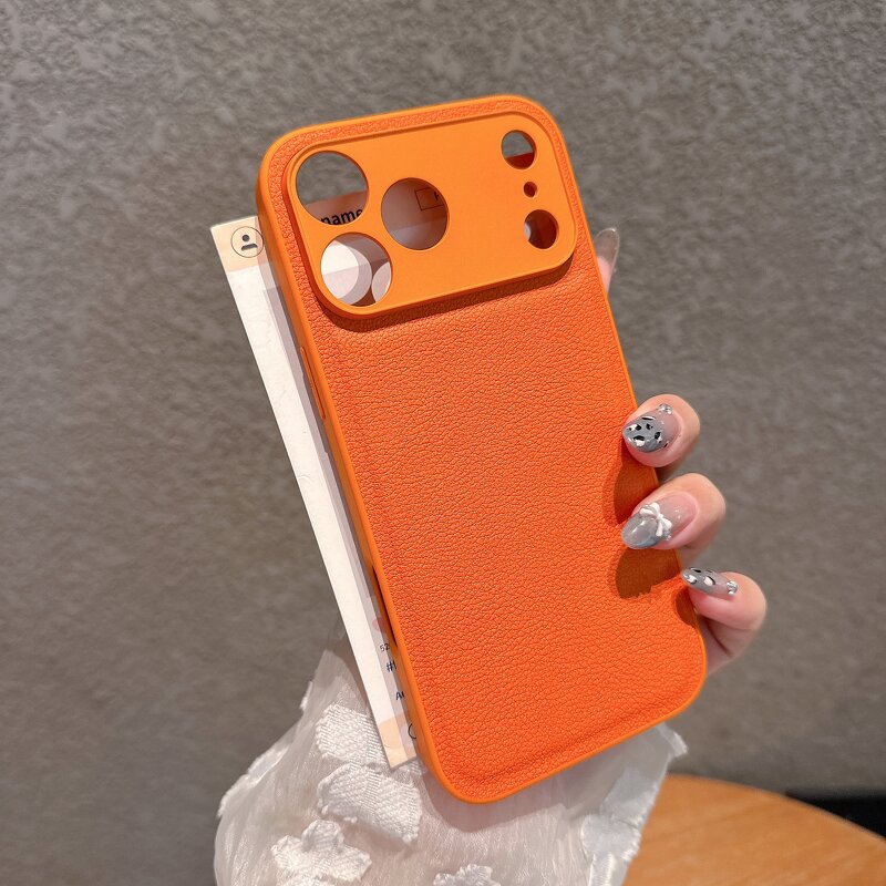 Phone Case Manufacturer - AilesTecca Lychee Leather for iPhone 17 16 15 Pro Max Air Shockproof