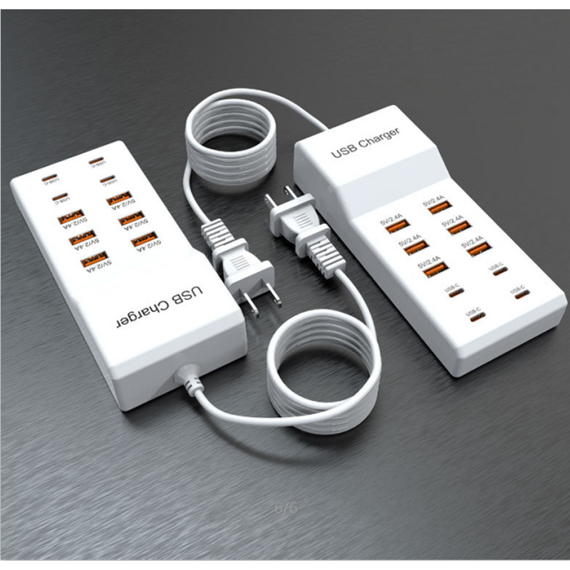 Charger Adapter - AilesTecca 10 Port 5V2.4A USB for Mobile Phone Multifunction