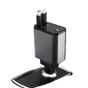 Car Charger - AilesTecca Retractable 100W 4 in 1 Fast Phone Chargeur De Voiture