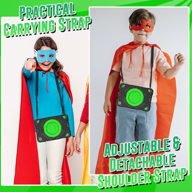 Tablet Case - AilesTecca Rotatable for Samsung Tab A9 PLUS S9 FE S10 PLUS Strap