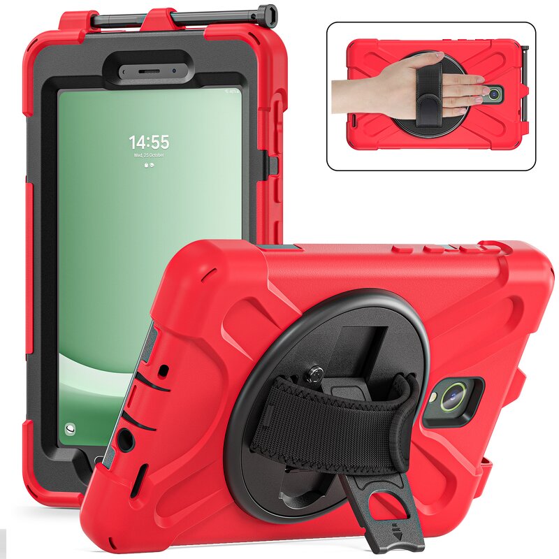 Tablet Case - AilesTecca Full Body for Samsung Tab Active5 8" Silicon PC Strap