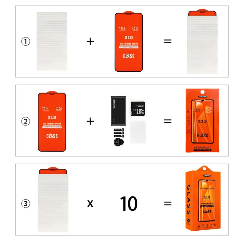 Screen Protector - AilesTecca 21D Tempered Glass for iPhone Redmi A3 Anti Scratch HD