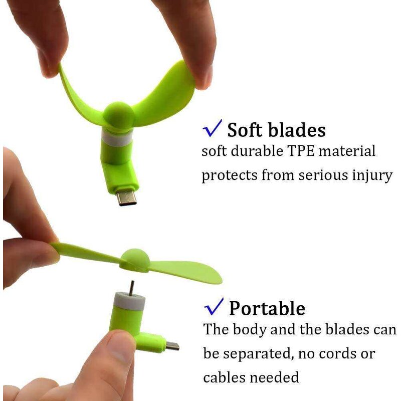 Phone Fan - AilesTecca 2/3 in 1 USB Type C Custom Logo Mobile Phone Camping