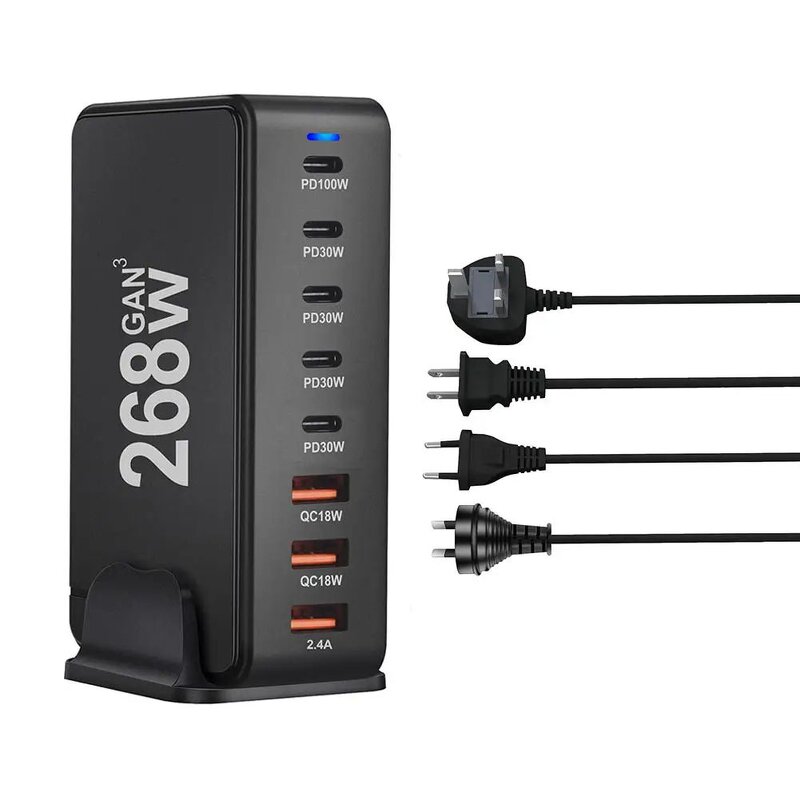 GaN Charger - AilesTecca 268W Desktop Multiple Devices Phone Charging Accessories