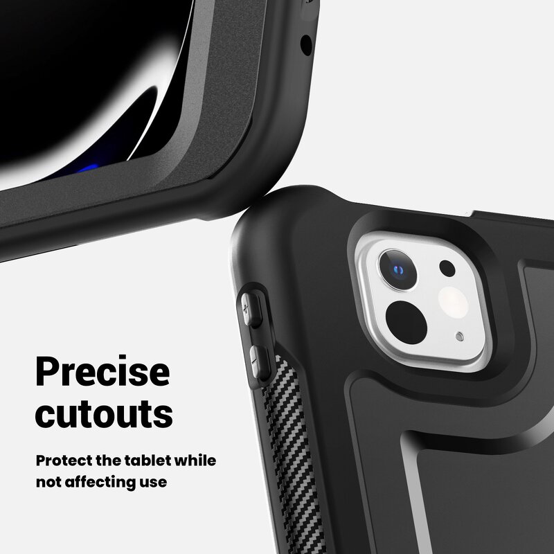 Tablet Case - AilesTecca Rotating for iPad Pro 11 2024 M4 TPU PC Handle