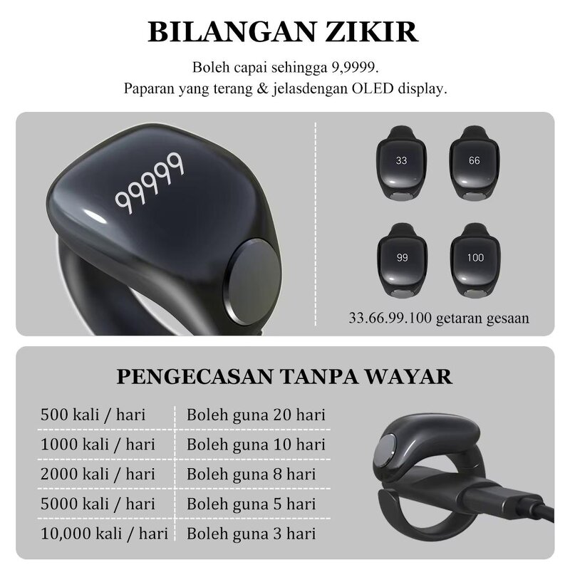 Smart Ring Manufacturer - AilesTecca Weslamic Itasbih Iqibla Zikr Azan Alarm