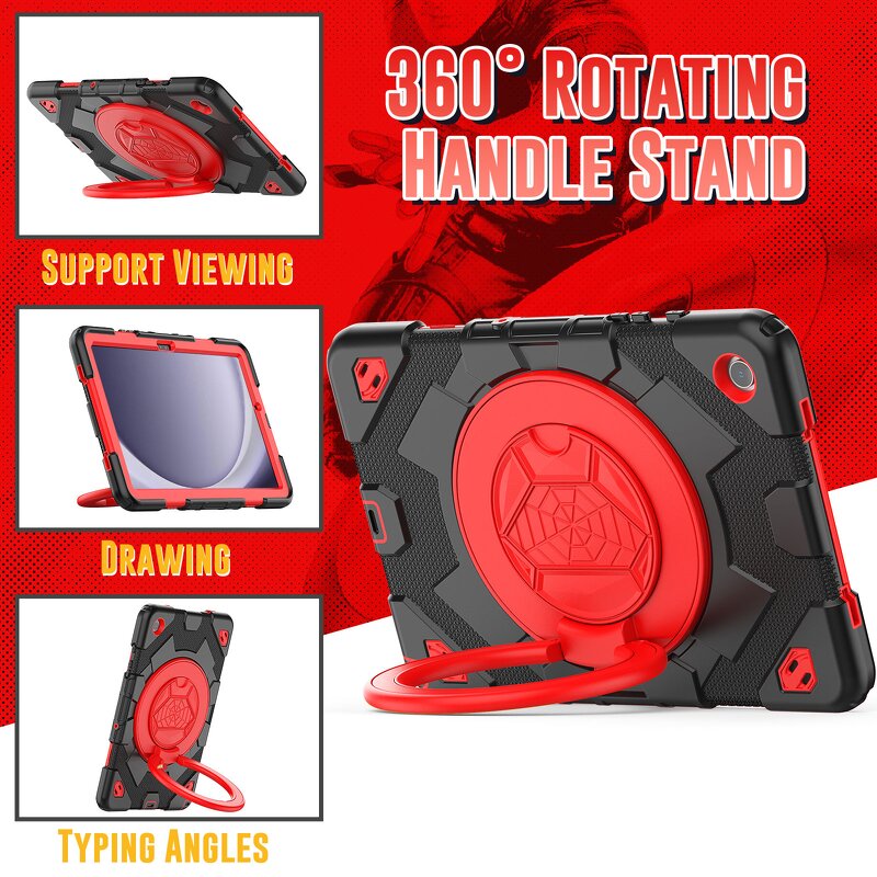 Tablet Case - AilesTecca Spider for iPad 10th Gen 10.9" Rotate Stand Shockproof