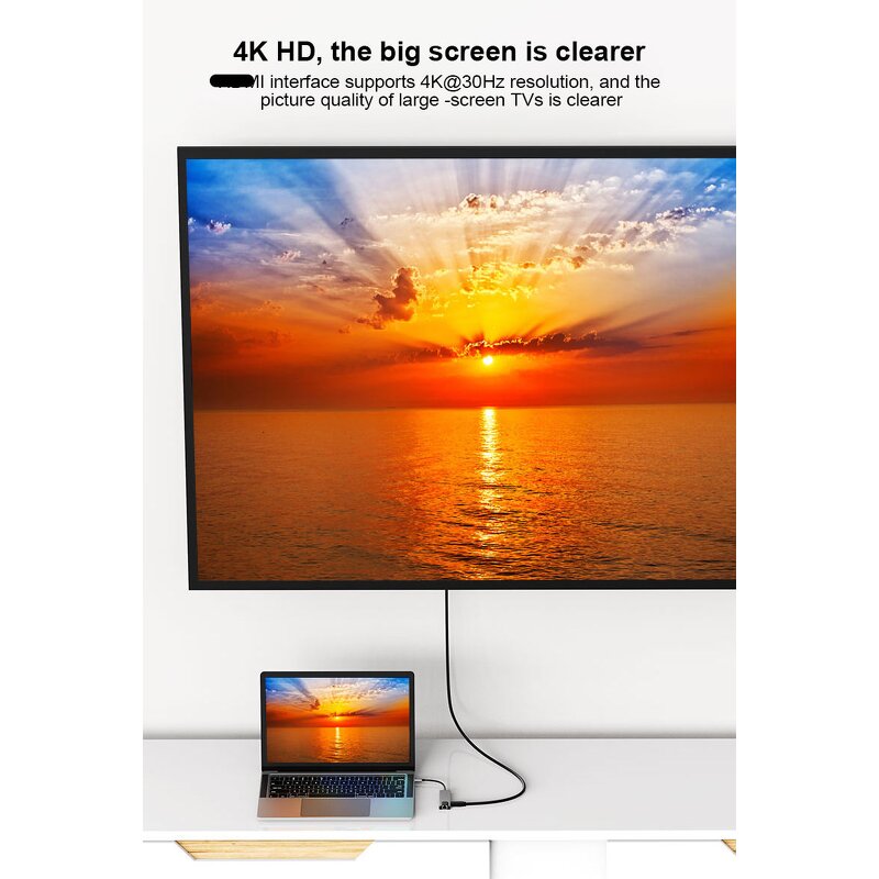 USB C Hub - AilesTecca 8-in-1 4K SD USB 3.0 Multiport Docking Station