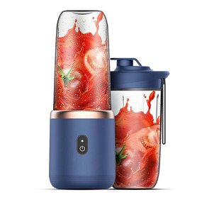Portable Blender - AilesTecca 6 Blades USB Rechargeable Household Fruit Juicer