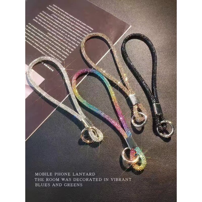 Phone Strap - AilesTecca Full Diamond Rhinestone Purse Wrist Keychain Pendant