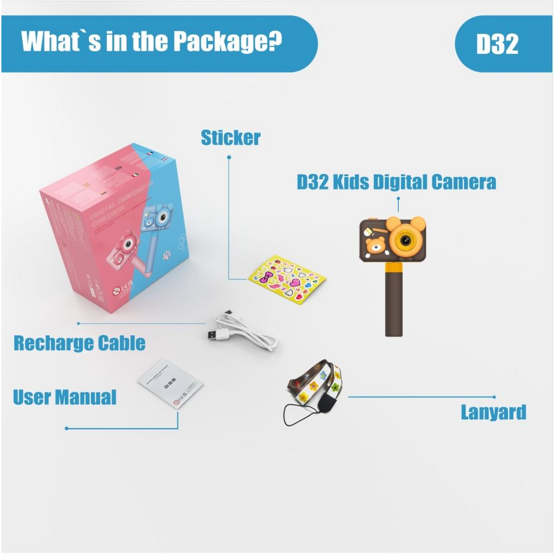 Kids Camera - AilesTecca HD Mini Digital Birthday Christmas Gift for Boys Girls