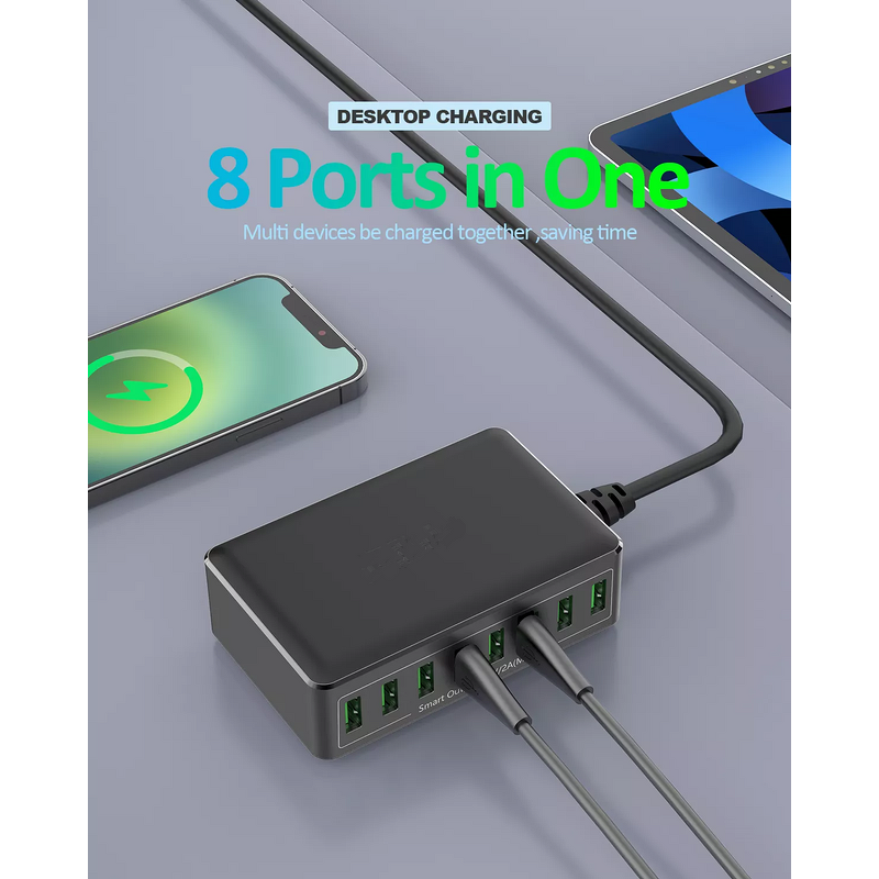 Charger Station - AilesTecca Multi Port 60W Fast Charging 4-10 Port USB