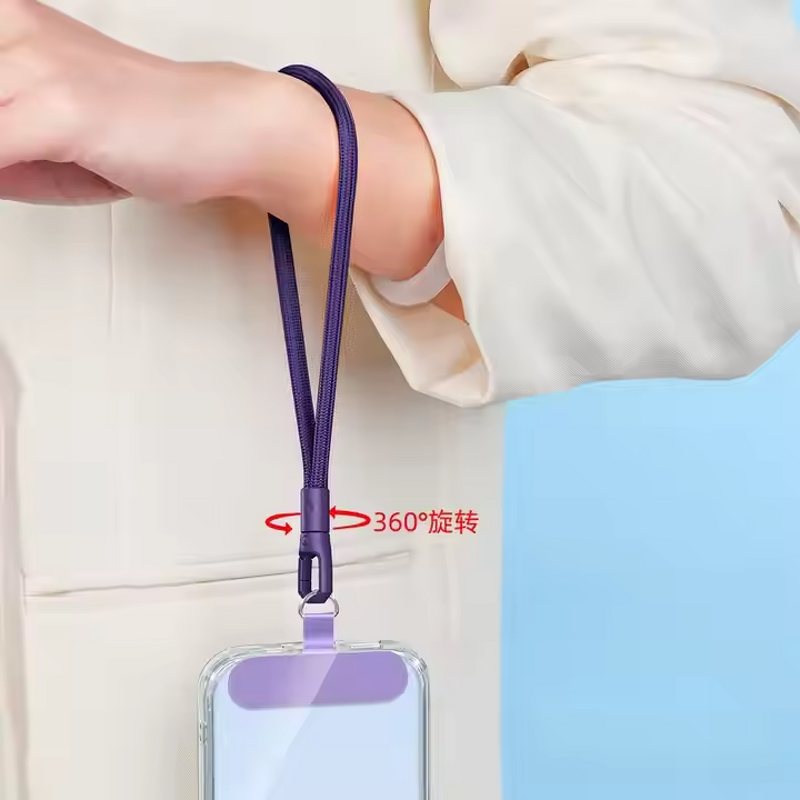 Phone Lanyard - AilesTecca 6mm Nylon Clip Short Wrist Neck Crossbody Strap