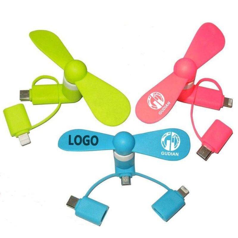 Phone Fan - AilesTecca 2/3 in 1 USB Type C Custom Logo Mobile Phone Camping