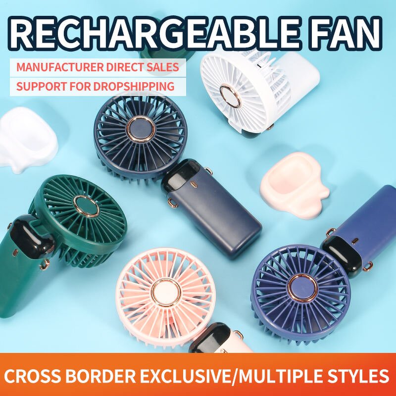 Handheld Fan - AilesTecca Mini USB Digital Display Office Student Charging