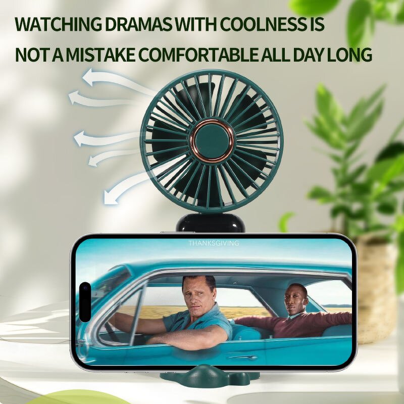 Handheld Fan - AilesTecca Mini USB Digital Display Office Student Charging