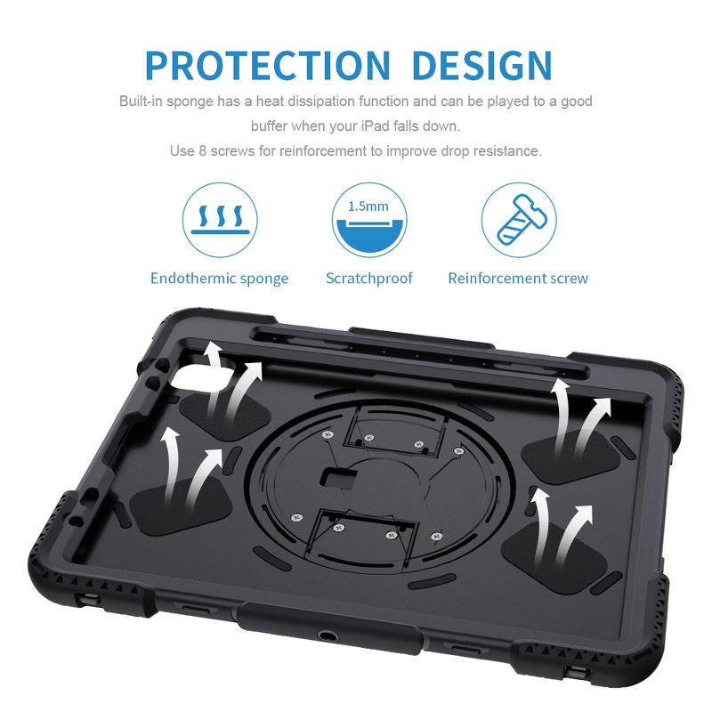 Tablet Case - AilesTecca Heavy Duty for Samsung Tab A8 S9 A9 A7 S6 Lite Strap