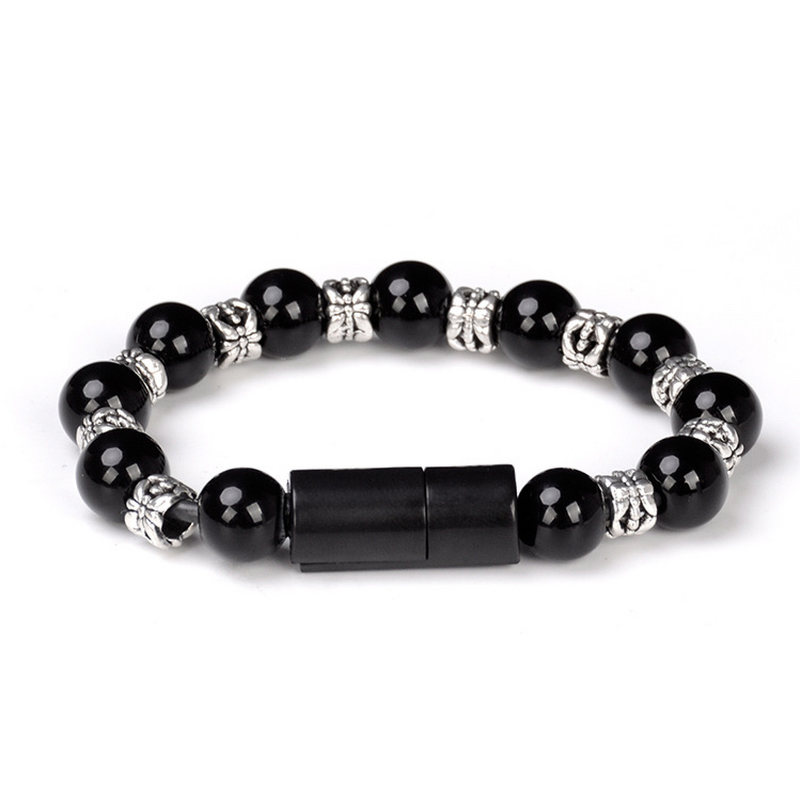 Charging Cable - AilesTecca Buddha Bead Bracelet USB Type C Portable Data Charging
