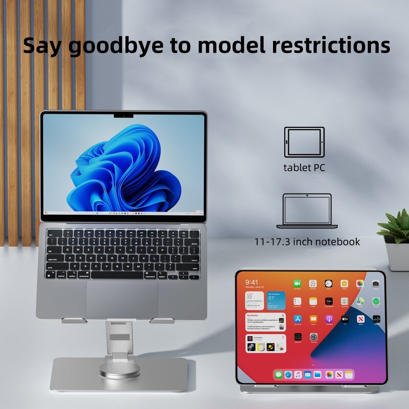 Laptop Stand - AilesTecca Metal Ergonomic Adjustable Foldable Invisible for Macbook