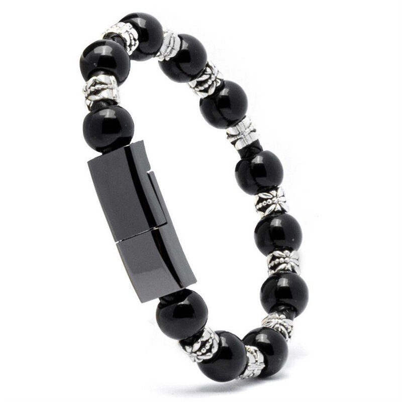 Charging Cable - AilesTecca Buddha Bead Bracelet USB Type C Portable Data Charging